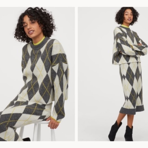 H&M x Pringle of Scotland Jacquard-Knit Skirt eh. - Picture 9 of 16